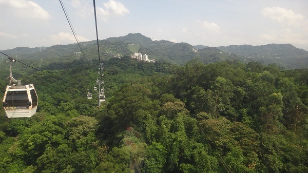 A view of the Taipei cablecar