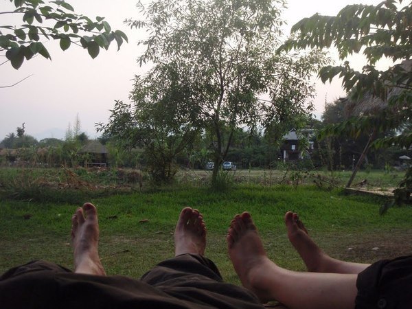 relaxing in Pai in Thailand